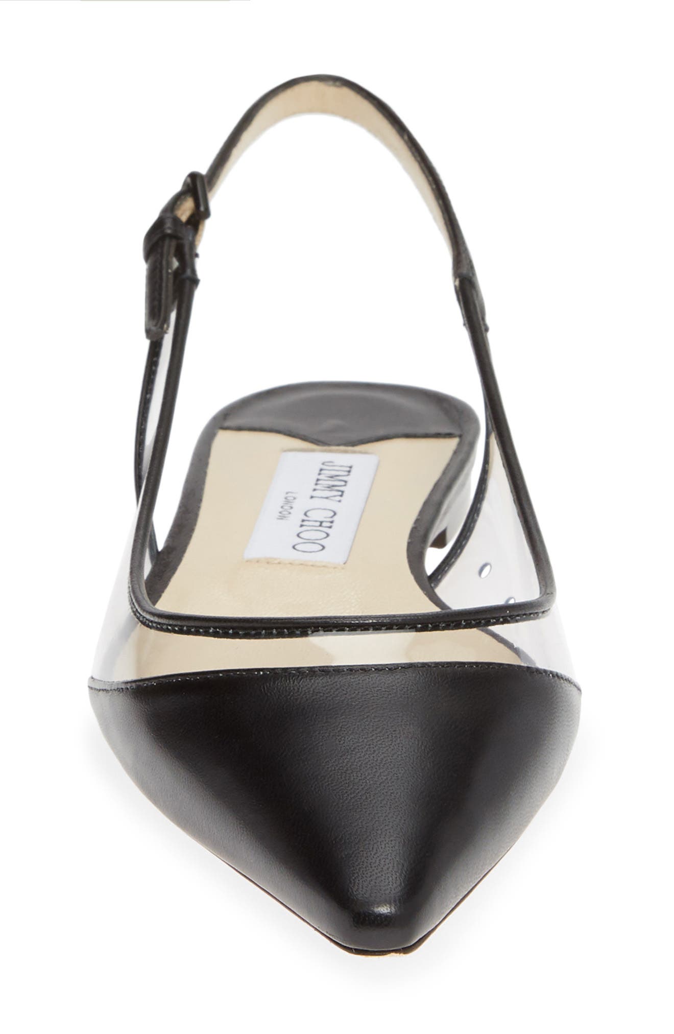 Jimmy Choo Erin Clear Slingback Flat, Alternate, color, 