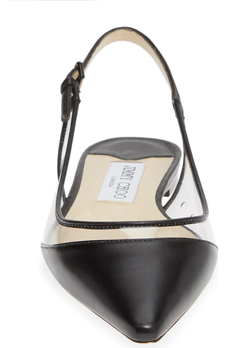 Jimmy Choo Erin Clear Slingback Flat, Alternate, color,