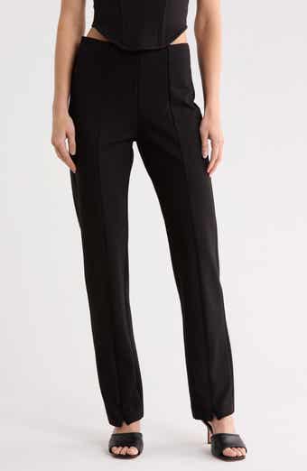 Soft Stretch Ponte Slit Front Pants