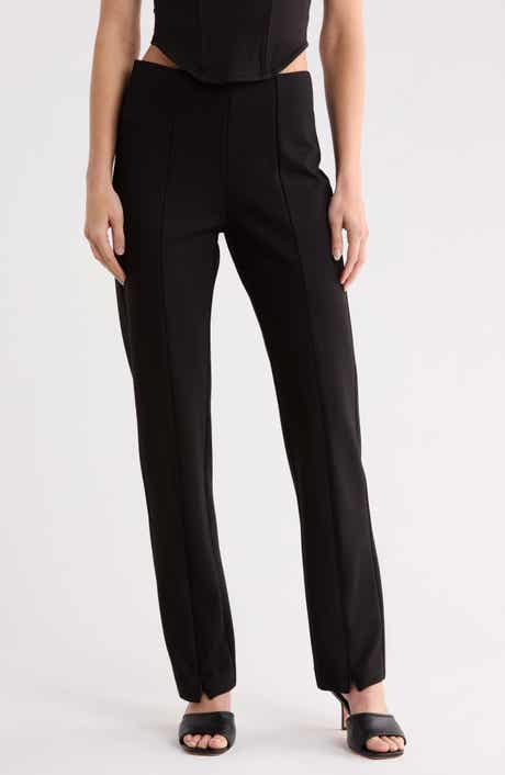 Soft Stretch Ponte Slit Front Pants