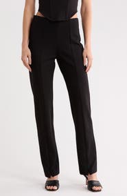 Good American Soft Stretch Ponte Slit Front Pants