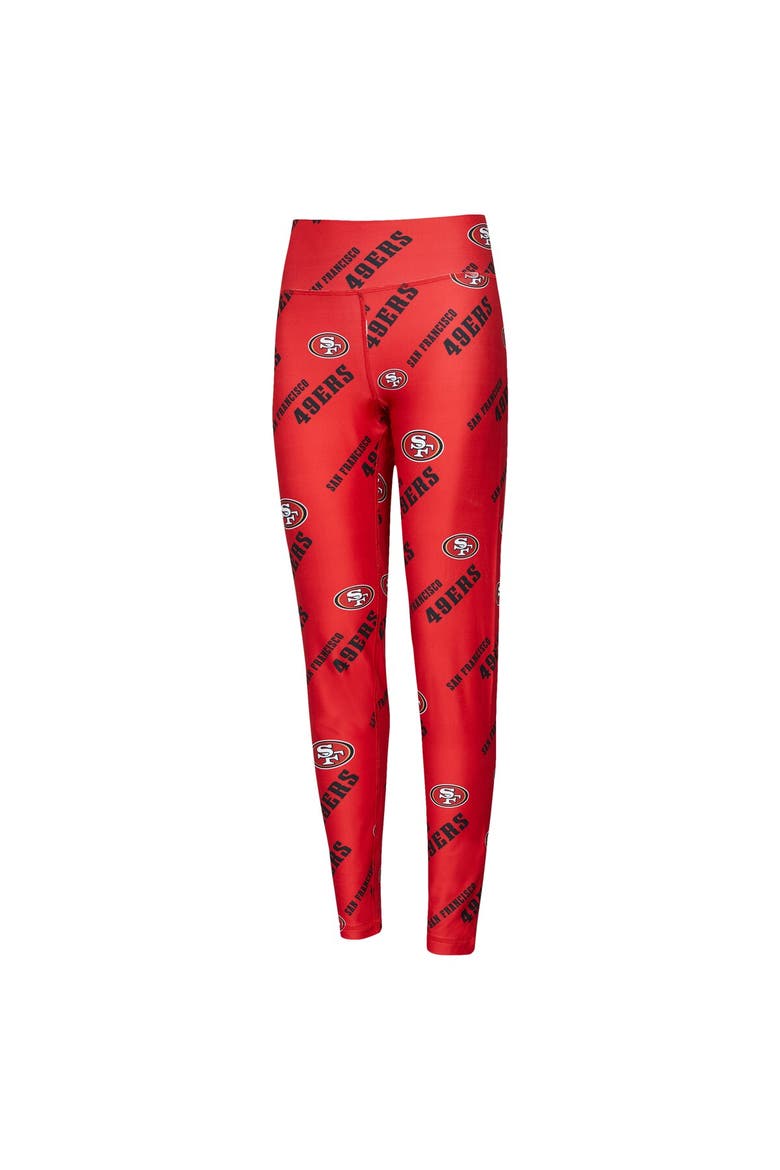 Women's Concepts Sport Scarlet San Francisco 49ers Breakthrough Allover Print Knit Leggings, Alternate, color, Scarlet