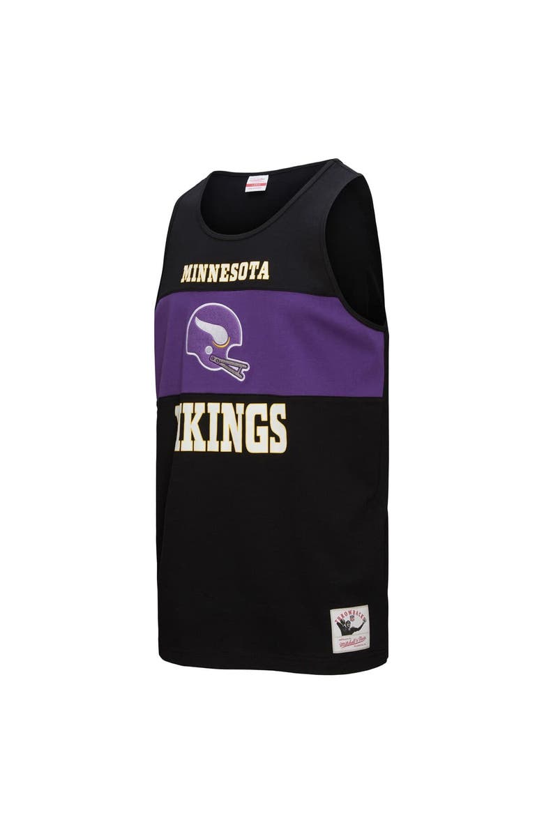 Mitchell & Ness Men's Mitchell & Ness Black Minnesota Vikings Retro Colorblock Tank Top, Alternate, color, Black