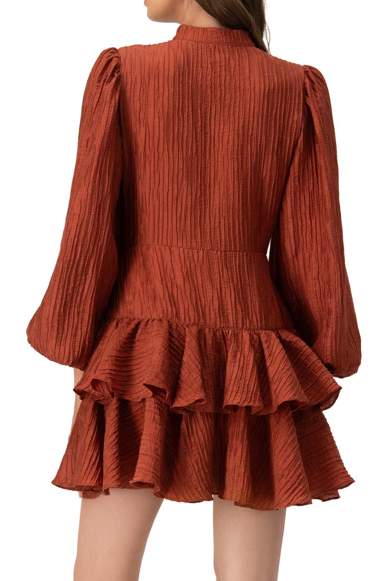 Layered Short Dress, Alternate, color, Chedron