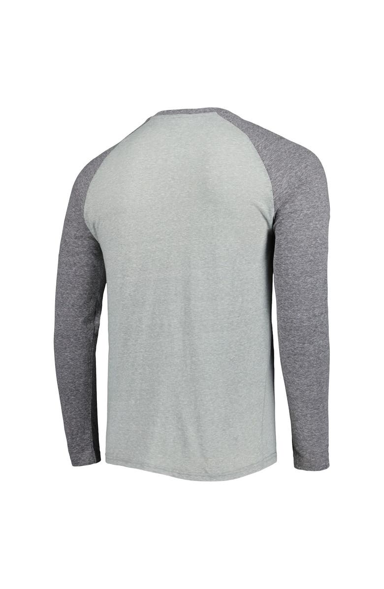 CONCEPTS SPORT Men's Concepts Sport Heathered Gray/Heathered Charcoal Charlotte FC Ledger Raglan Long Sleeve T-Shirt, Alternate, color, Charcoal
