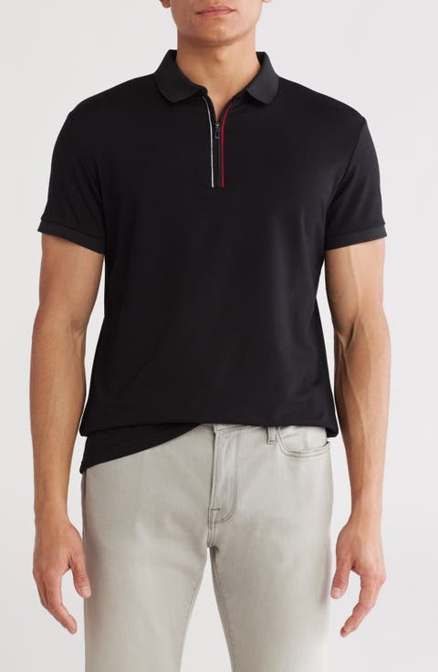 Slim Fit Stretch Zip Polo