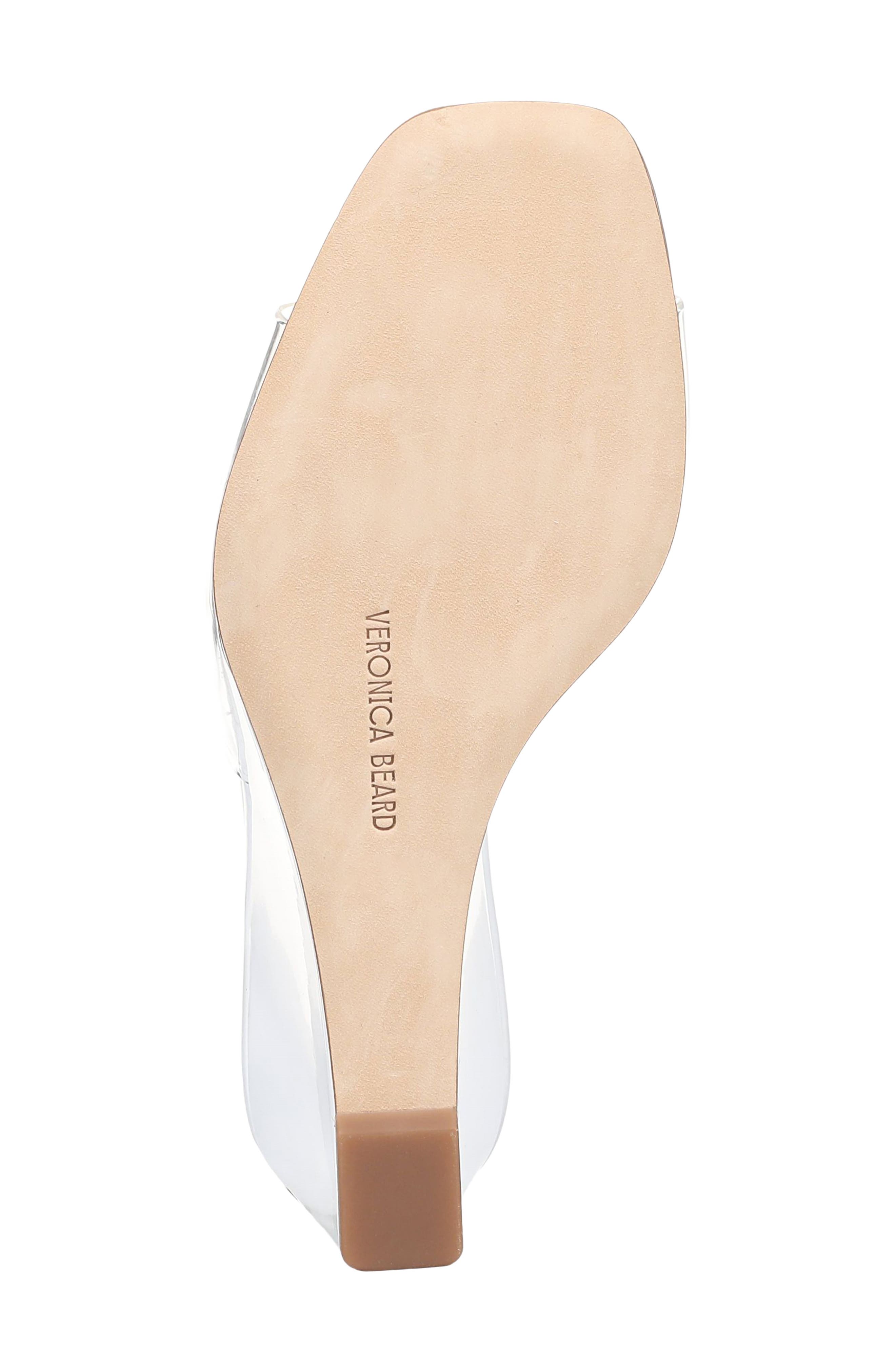 Veronica Beard Asha Wedge Sandal, Alternate, color, Clear/ Silver