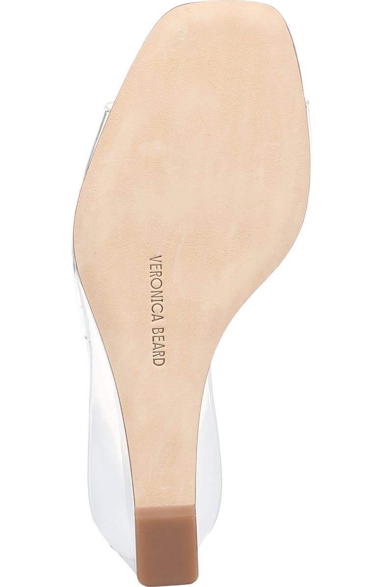Veronica Beard Asha Wedge Sandal, Alternate, color, Clear/ Silver