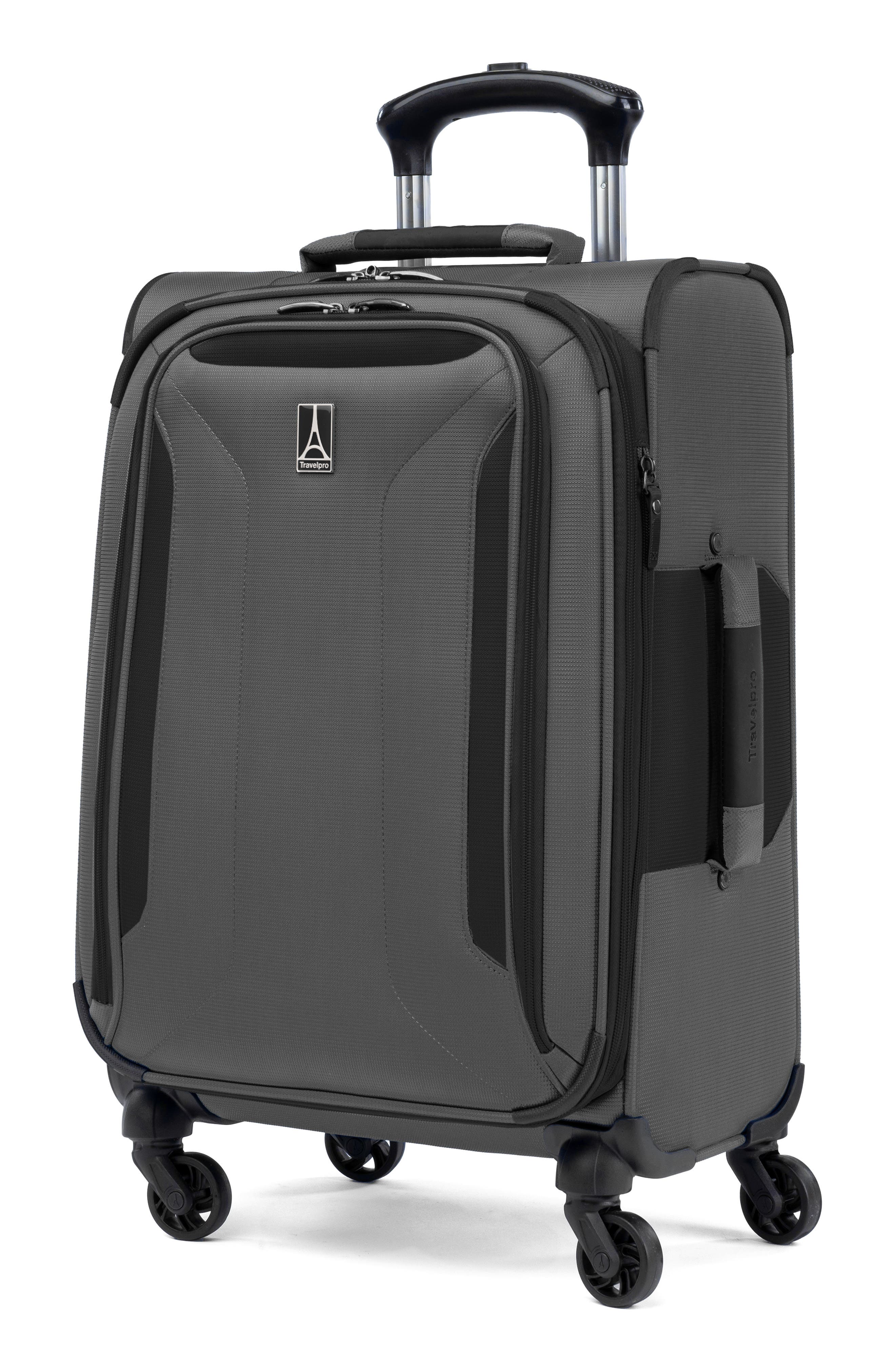 TRAVELPRO Pilot Air 2 21-Inch Expandable Carry-On Spinner Luggage, Alternate, color, Grey/ Black