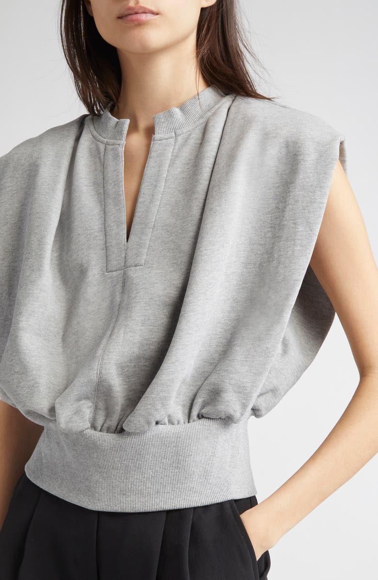 3.1 Phillip Lim Sleeveless French Terry Sweatshirt, Alternate, color, Grey Melange