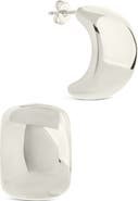 Sterling Forever Noelle Half Hoop Earrings