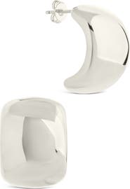 Sterling Forever Noelle Half Hoop Earrings