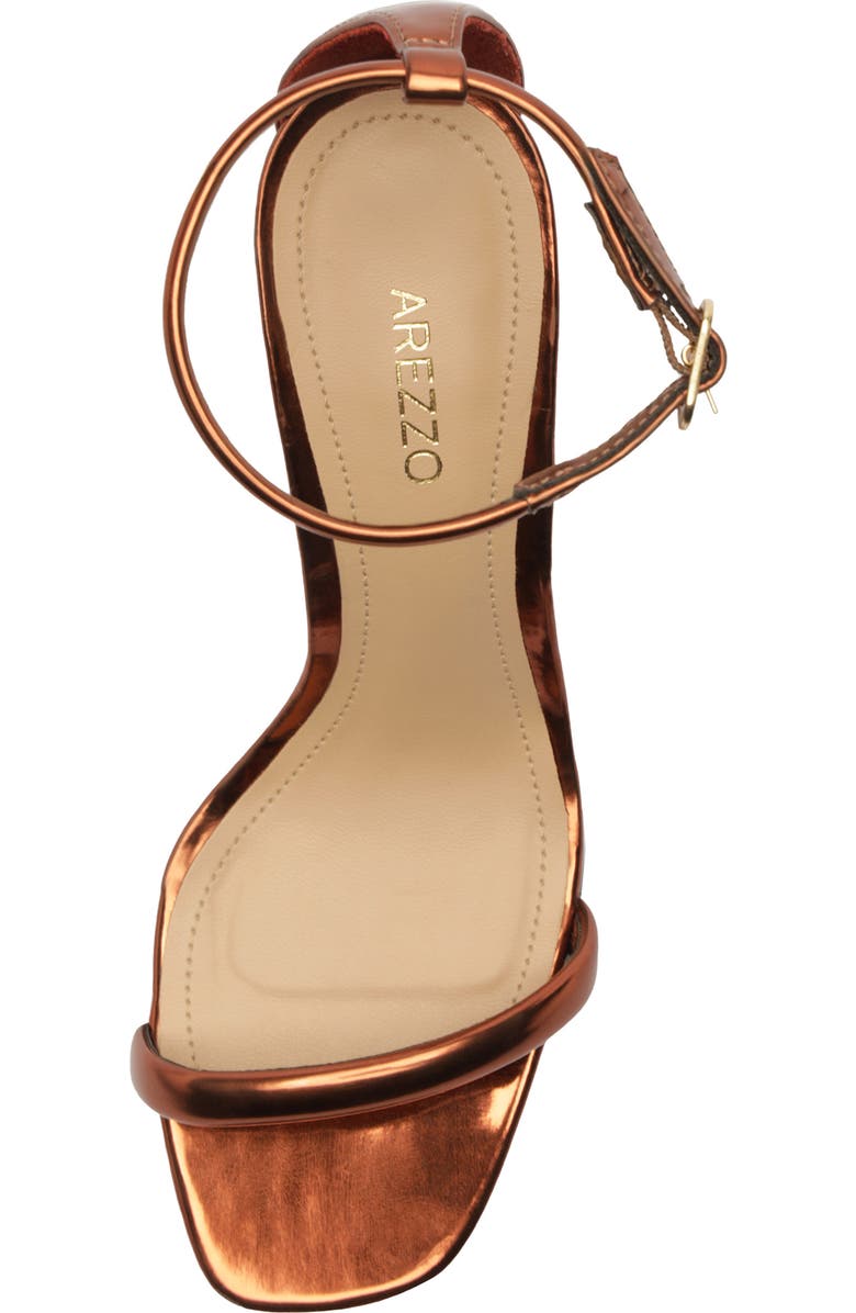 Arezzo Lea Ankle Strap Sandal, Alternate, color, Hot Pepper Metal
