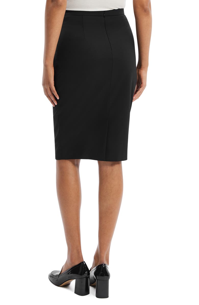 Theory Slim Fit Stretch Wool Pencil Skirt, Alternate, color, Black