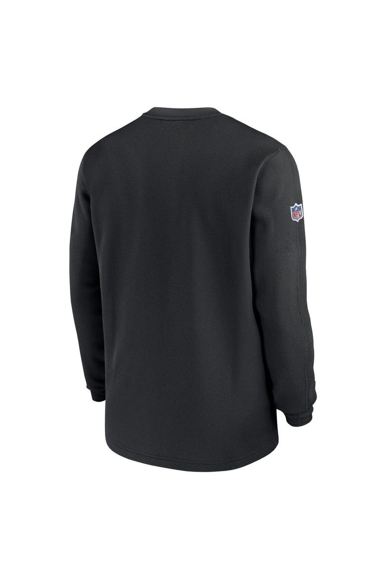 Men's Nike  Black New Orleans Saints 2023 Sideline Throwback Heavy Brushed Waffle Long Sleeve Top, Alternate, color, Black