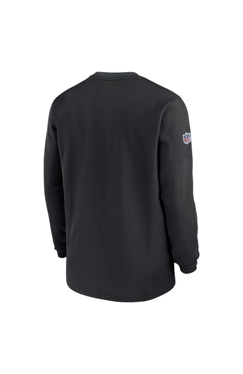 Nike Men's Nike Black New Orleans Saints 2023 Sideline Throwback Heavy Brushed Waffle Long Sleeve Top, Alternate, color, Black