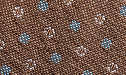 Duchamp Dot Silk Tie In Brown