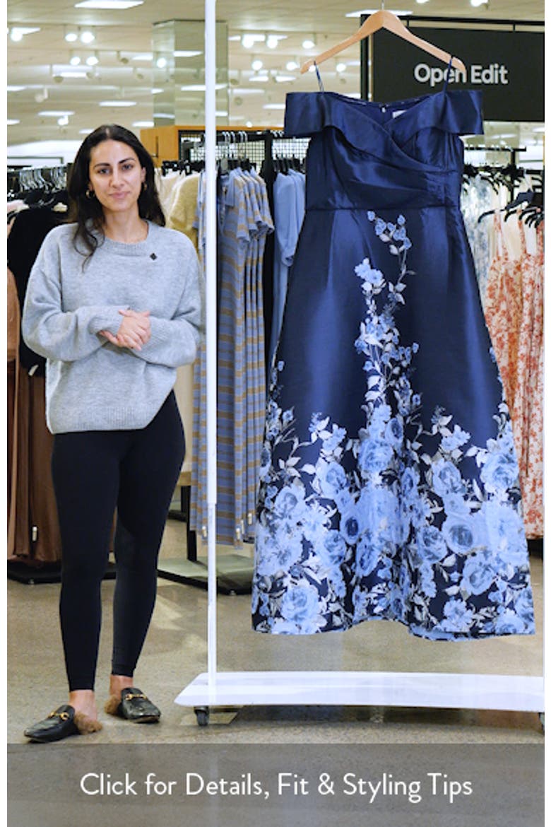 Print Off the Shoulder Gown video