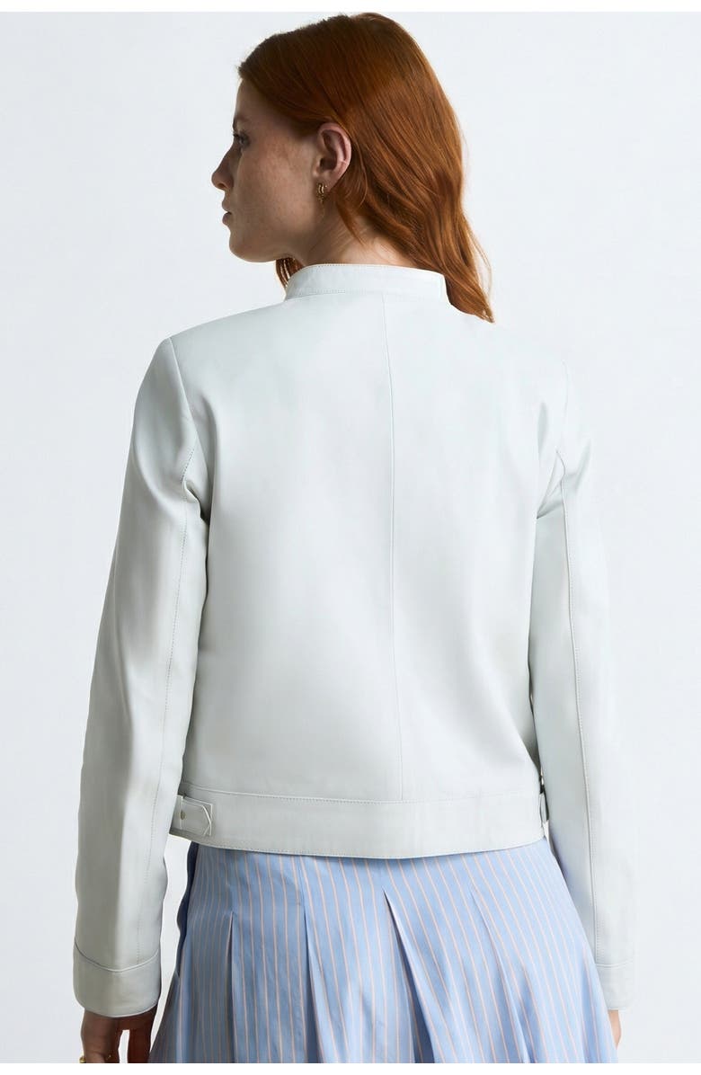 FURNIQ UK Blair Leather Jacket, Alternate, color, White