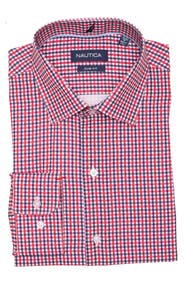 Nautica Slim Fit Check Print Dress Shirt
