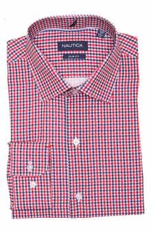 Nautica Slim Fit Check Print Dress Shirt