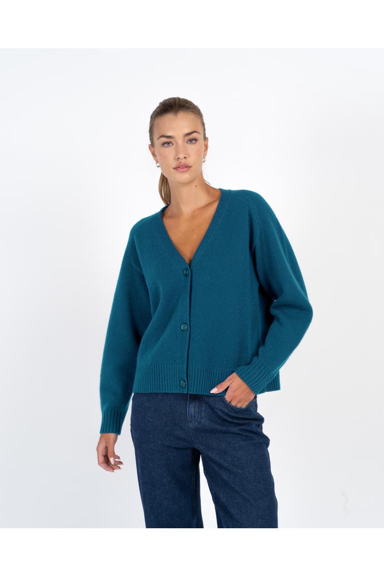 Merino Boxy Cardigan, Main, color, Laguna