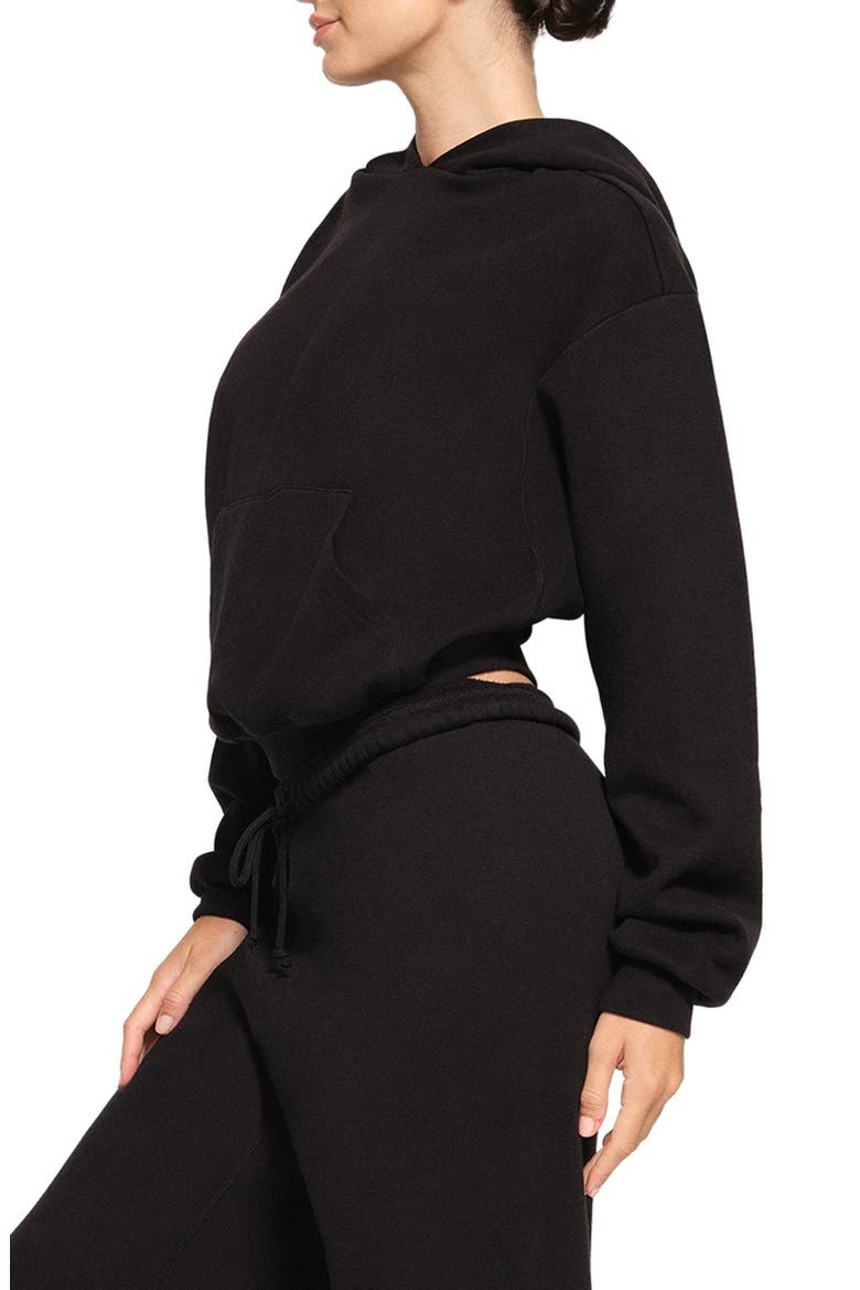 Cotton Blend Fleece Classic Pullover Hoodie, Alternate, color, ONYX