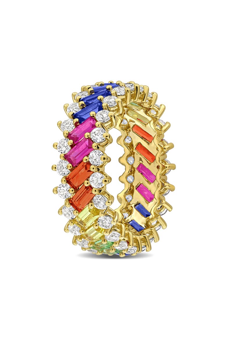 Multi-Color Lab Grown Sapphire Multi-Row Ring, Alternate, color, MULTI