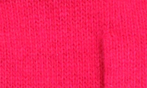 Portolano Wool Blend Gloves With Faux Fur Trim In Pink