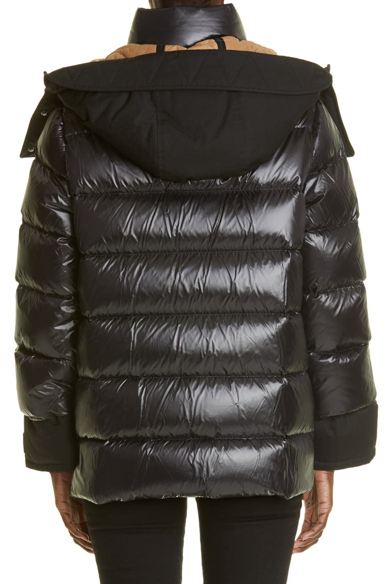 Tansley Quilted Down Puffer Jacket with Removable Hood, Alternate, color, BLACK
