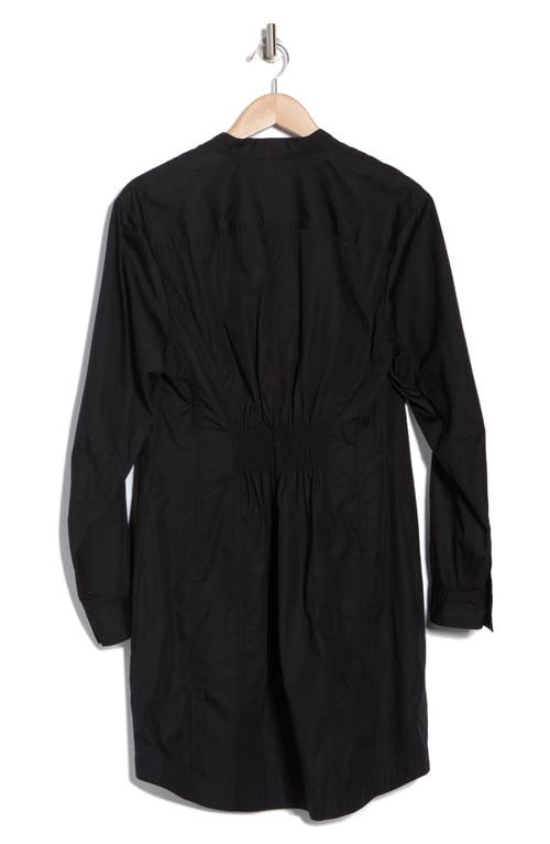 Derek Lam 10 Crosby Beverly Long Sleeve Cotton Shirtdress In Black