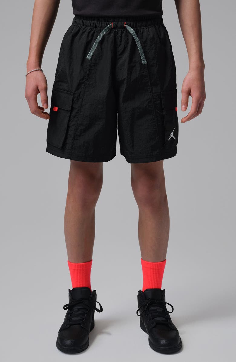 Jordan Kids' Super Splash Tech Water Resistant Shorts, Alternate, color, Black
