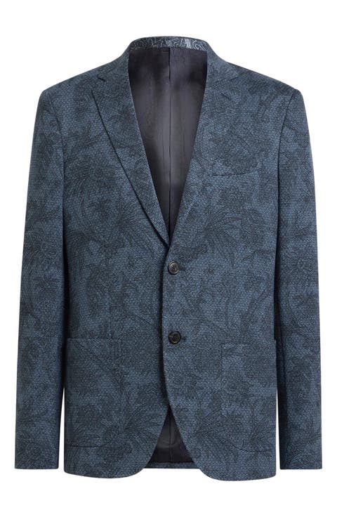 Roma Cotton & Wool Floral Jacquard Sport Coat