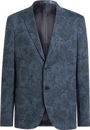 Etro Roma Cotton & Wool Floral Jacquard Sport Coat
