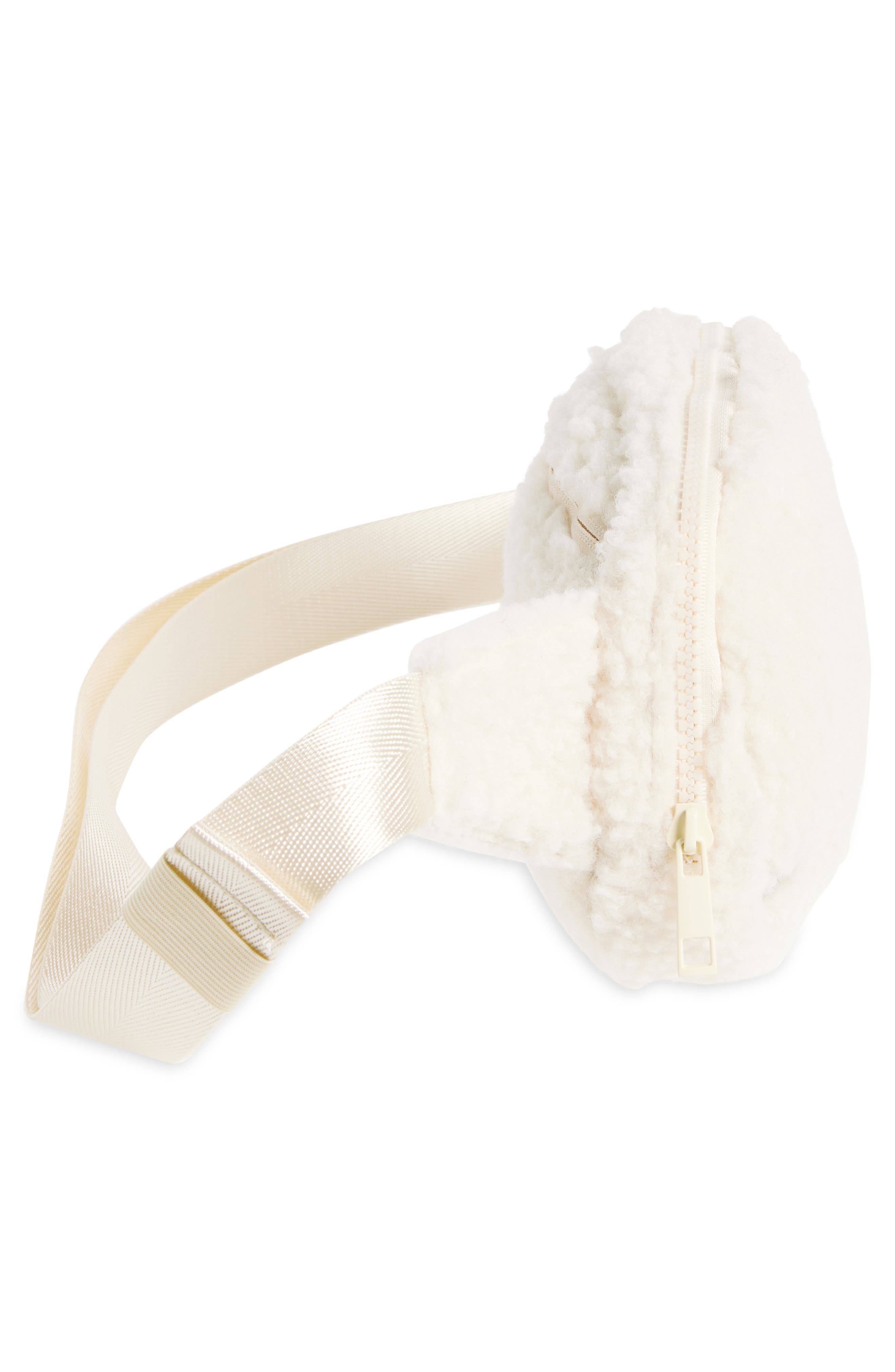 Zella Faux Shearling Crossbody, Alternate, color, Ivory Egret