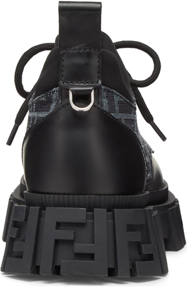 Fendi Force Lug Sole Derby, Alternate, color, Nero/ Blue