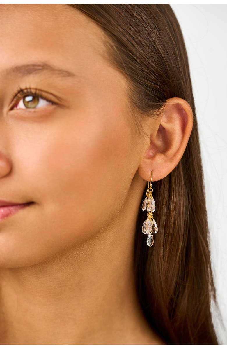 Kiara by Ki-Ele Elana Quartz Drop Earrings, Alternate, color, 