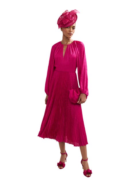 Faye Textured Pleat Dress
