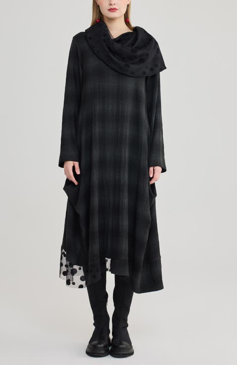 Micah Plaid Balloon Dress