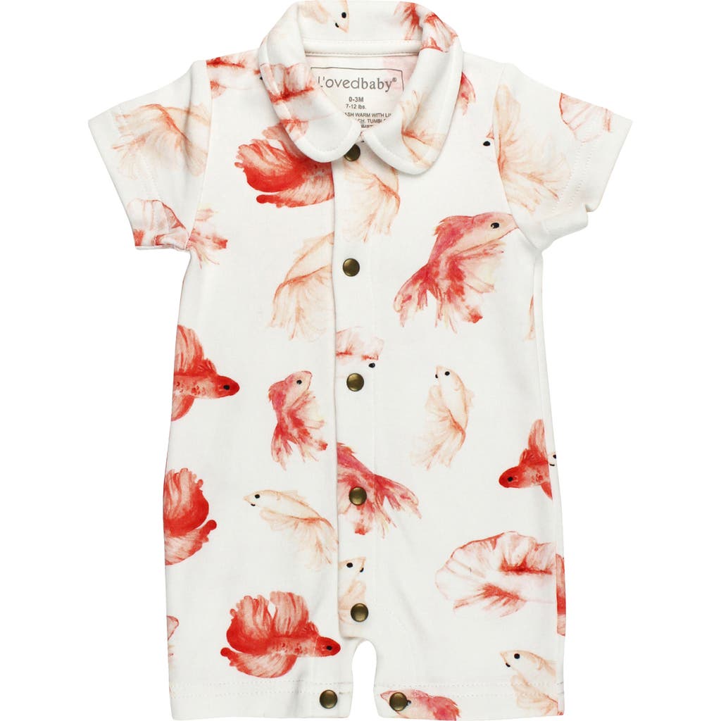 L'ovedbaby Organic Cotton Polo Romper In White