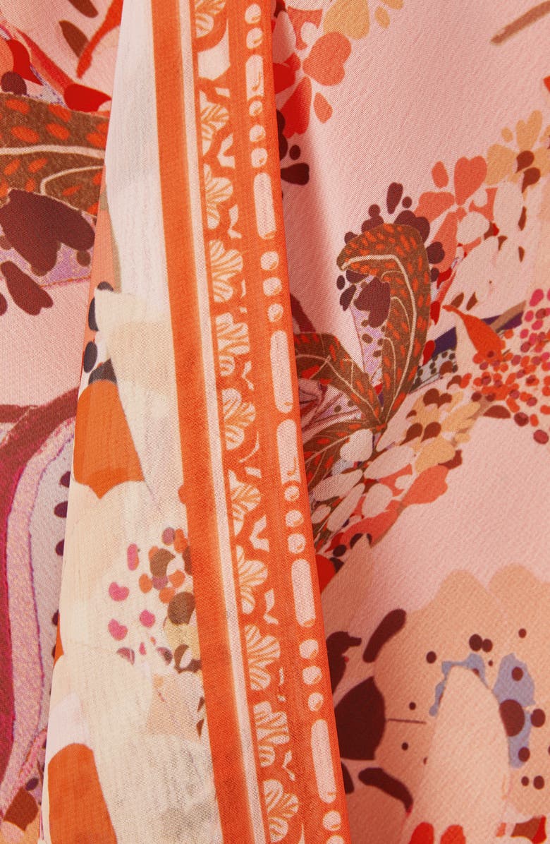 Reiss Kids' Akari Jr. Print Handkerchief Hem Halter Dress, Alternate, color,