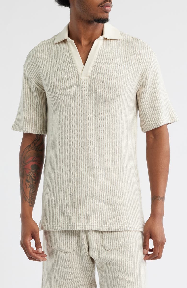 KROST Stripe Knit Polo, Main, color, 