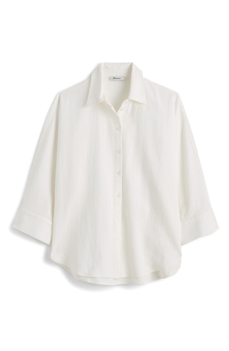 Madewell Cotton Double Gauze Oversize Shirt, Alternate, color, White