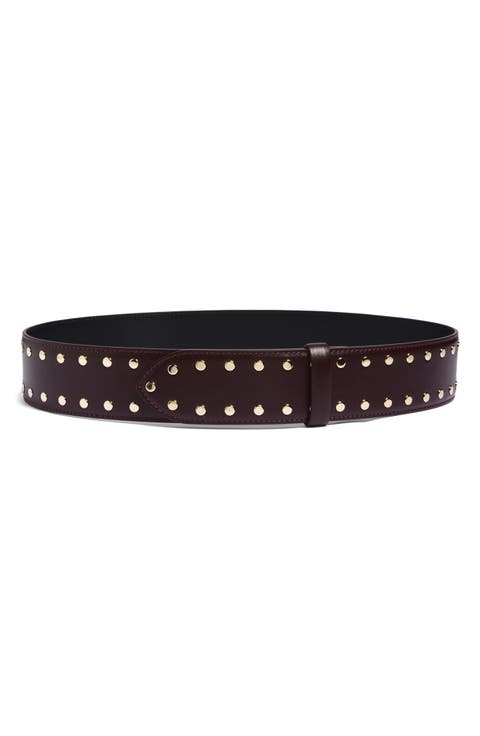 Studded Leather Belt