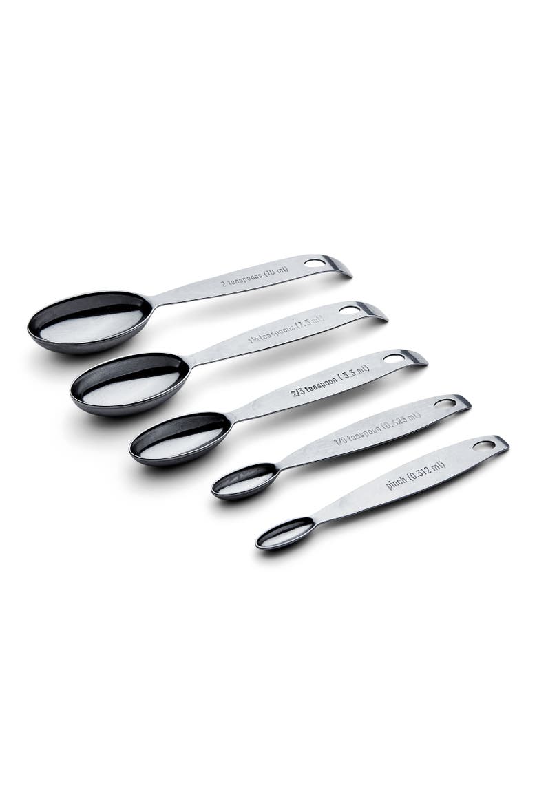 Stainless Steel Odd Size Measuring Spoons, 5 Piece Set, Alternate, color, Silver
