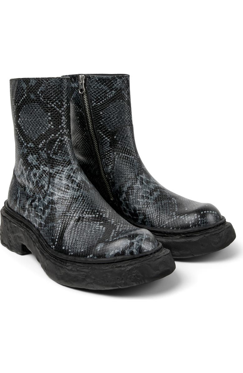 CAMPERLAB Lab Vamonos Snakeskin Embossed Boot, Main, color, Multi - Blue