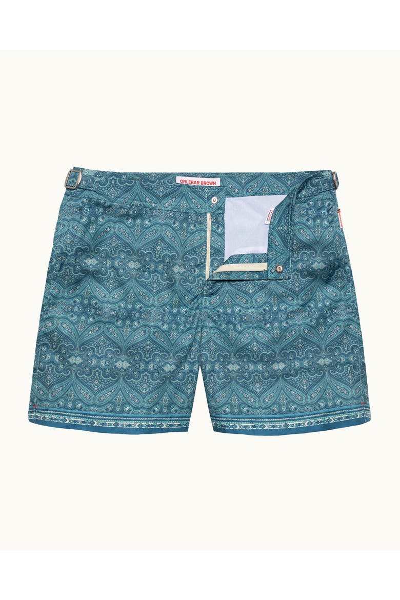 Bulldog Exclusive-Print Swim Shorts, Main, color, NOVA BLUE