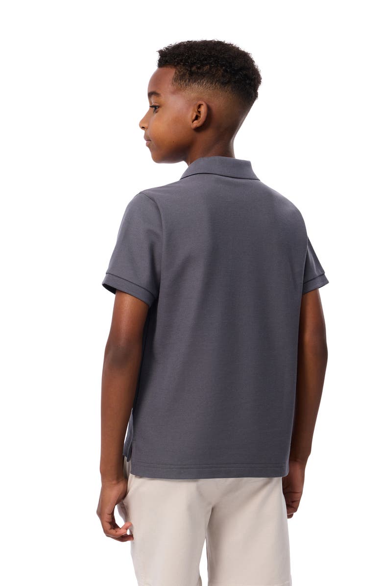 Psycho Bunny Kids' Classic Piqué Knit Polo, Alternate, color, Blackened Pearl