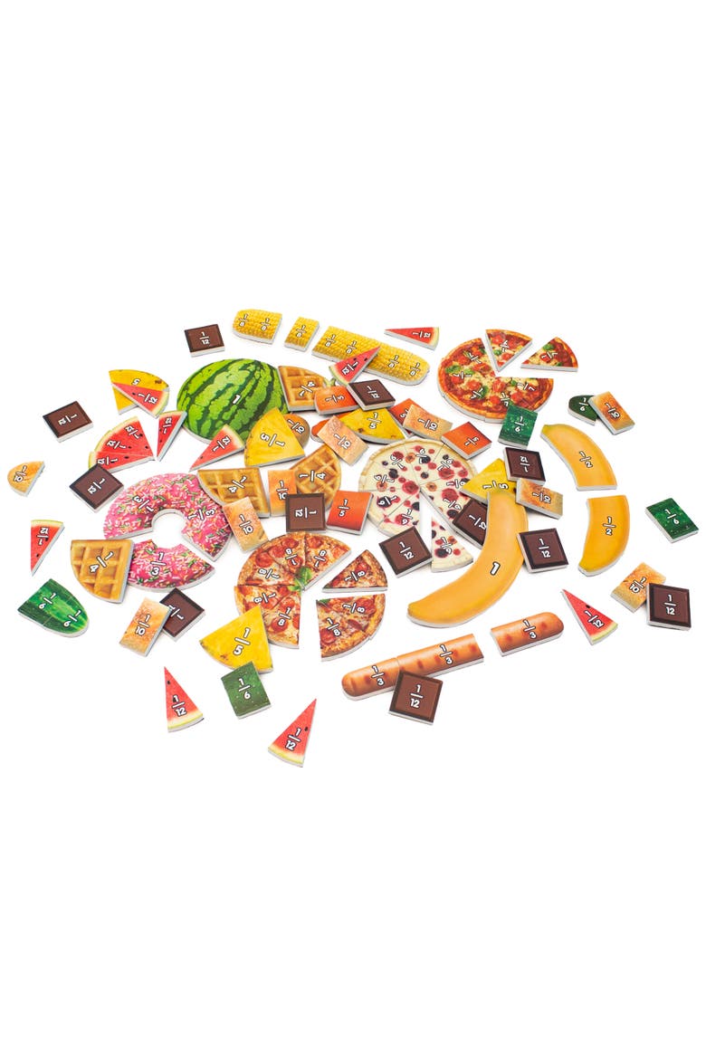 Food Fractions Learn Fractions The Yummy Way, Alternate, color, Multicolored