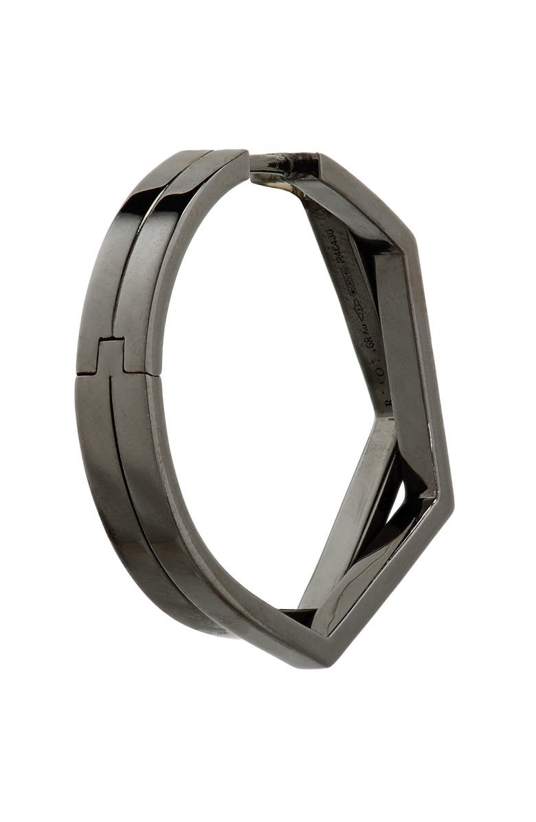 REPOSSI Antifer 2-Row Diamond Pavé Huggie Hoop Earring, Alternate, color, Black Gold